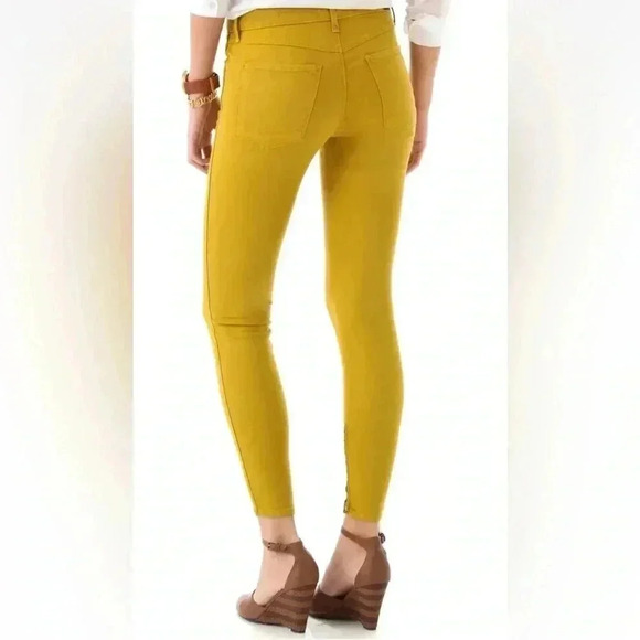 NWT Habitual Almas Zip Skinny Jean Tapestry Yellow Mustard Slim Jeans Sz 26 - Picture 7 of 16